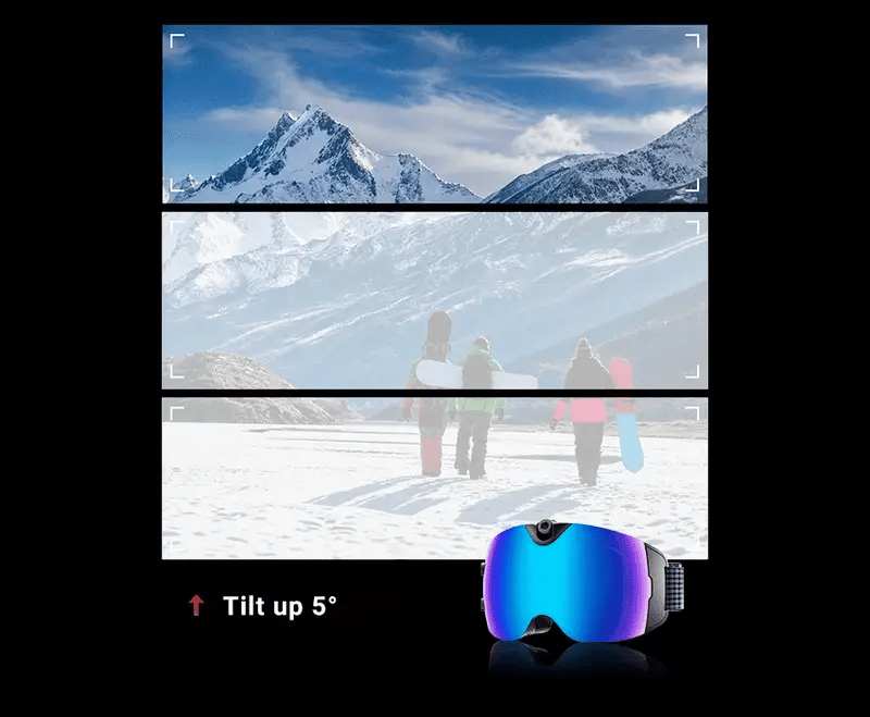 SUNSHINE 4K Camera Smart Ski Goggles, 24M Photo, Anti-Fog - Skyshot
