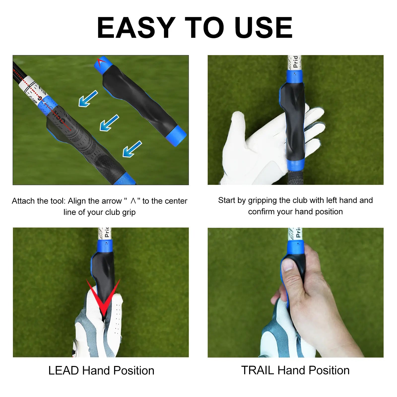 ⛳️🔥Hot Sale 60% vivtk Golf Grip Trainer, Fix Swing Grip, Golf Grip Training Aids