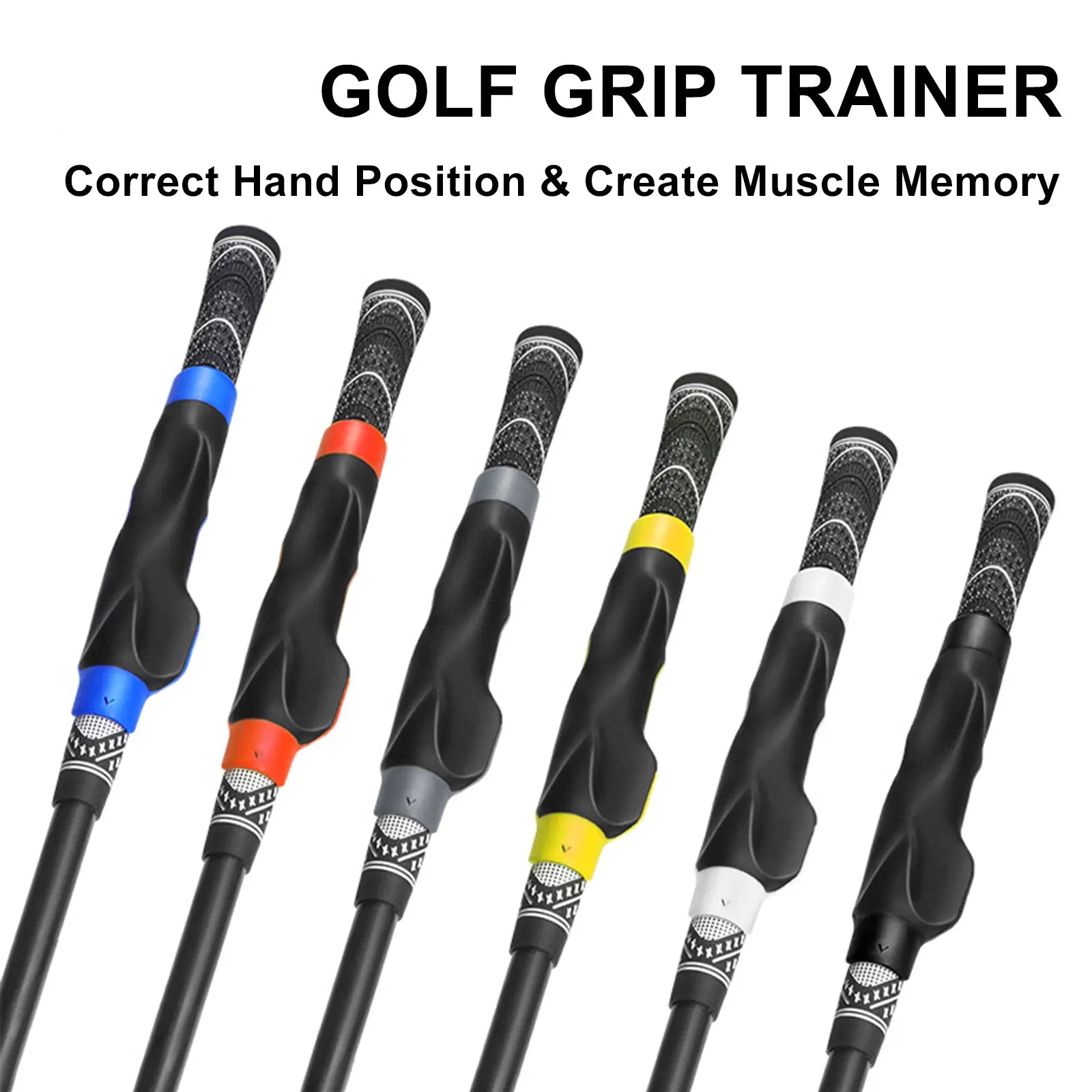 ⛳️🔥Hot Sale 60% vivtk Golf Grip Trainer, Fix Swing Grip, Golf Grip Training Aids