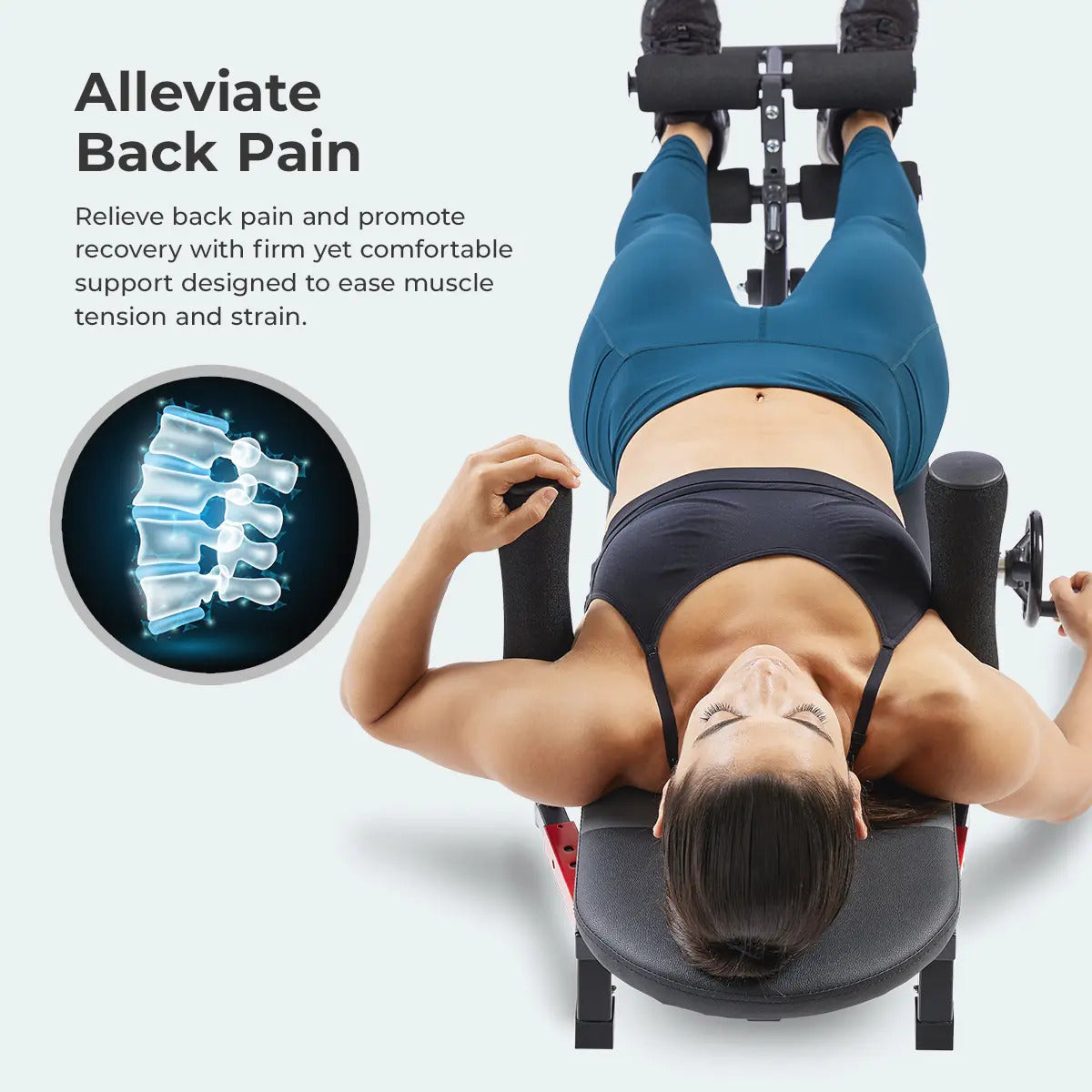 ⏰Limited-time ✨✦Adjustable Decompression Inversion Chair ✦ 400 LBS ✦ Full‑Body Traction Machine ✦ Back & Posture Support