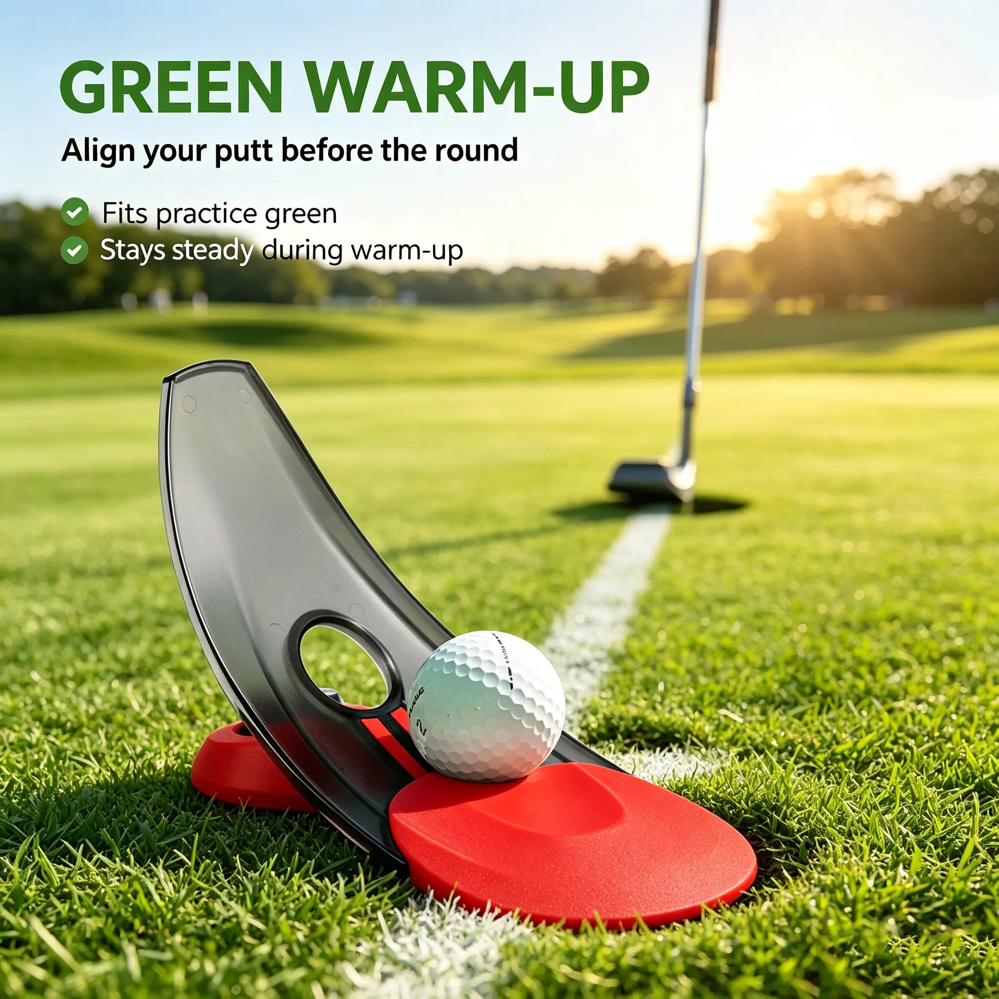 ⛳🏌‍♂️vivtk Golf Compact Foldable Putting Trainer - ABS+TPR Training Aid🏆